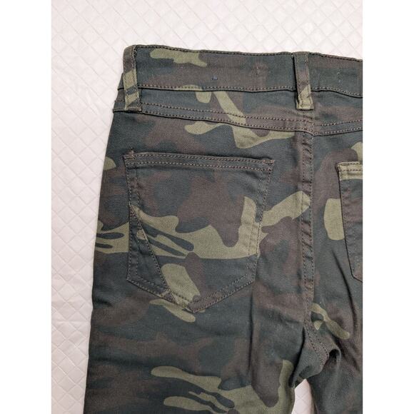 Zara Womens Jeans Multicolor Size 2 Mid Rise Moto Denim Camo Cotton Blend - Picture 9 of 16